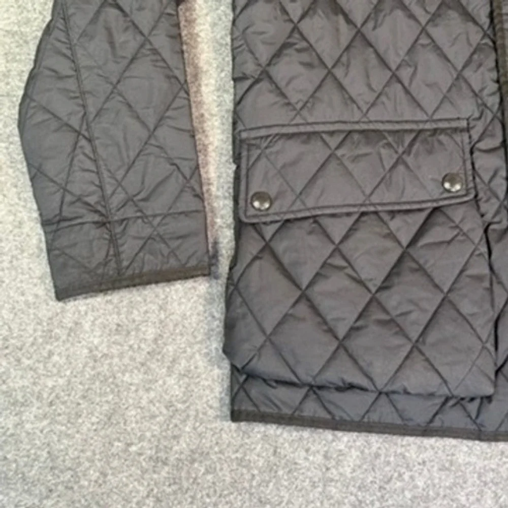 Polo Ralph‎ Lauren Kempton Quilted Barn Jacket Dark Navy Mens Sz M Snap Pockets